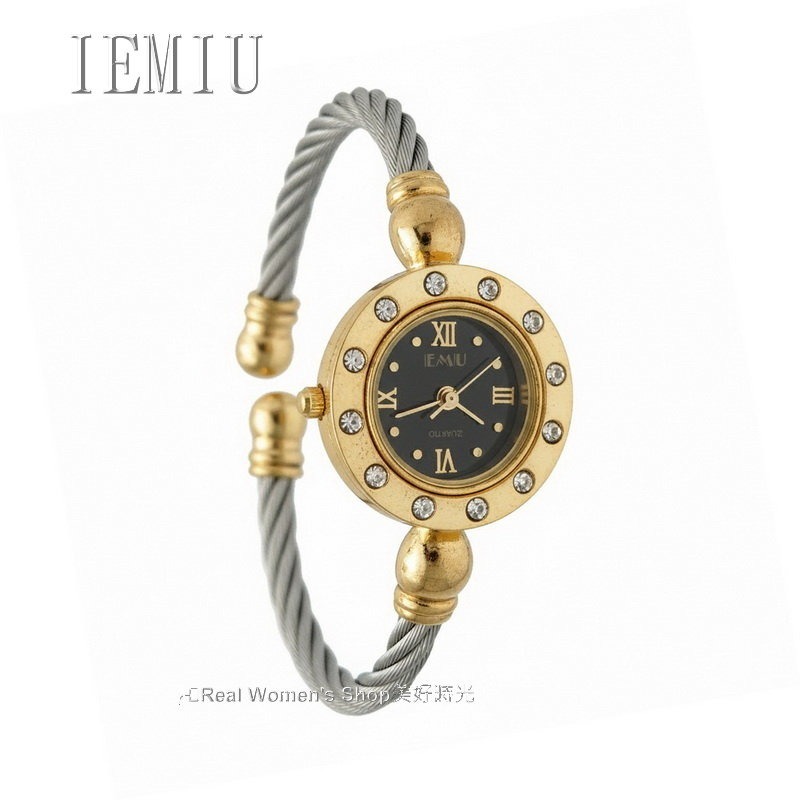 IEMIU 時尚經典優雅 手環錶 羅馬鋼索可調節式手環錶帶 經典日常百搭 淑女錶-細節圖6