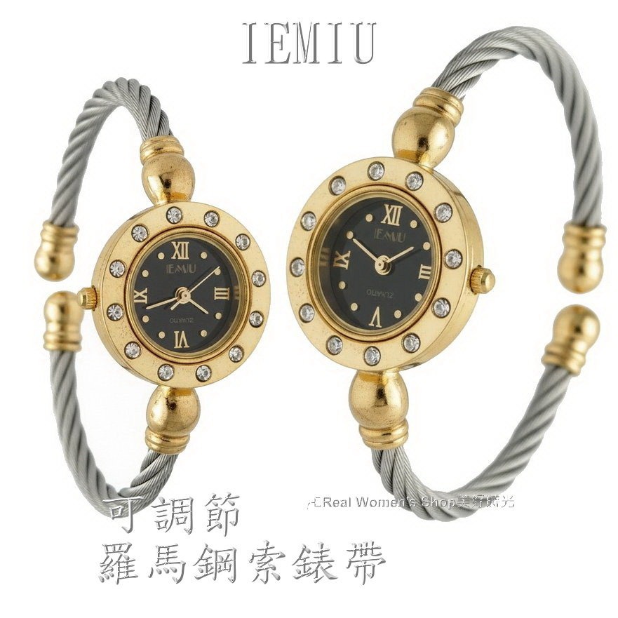 IEMIU 時尚經典優雅 手環錶 羅馬鋼索可調節式手環錶帶 經典日常百搭 淑女錶-細節圖8