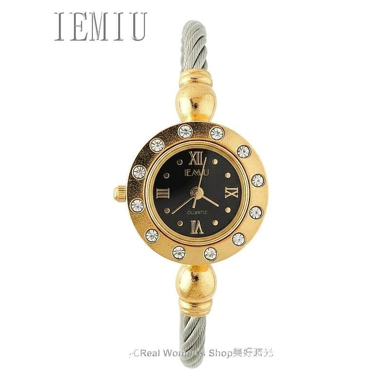 IEMIU 時尚經典優雅 手環錶 羅馬鋼索可調節式手環錶帶 經典日常百搭 淑女錶-細節圖3