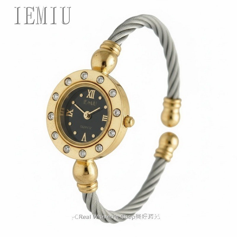 IEMIU 時尚經典優雅 手環錶 羅馬鋼索可調節式手環錶帶 經典日常百搭 淑女錶-細節圖4