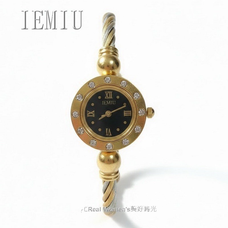 IEMIU 時尚經典優雅 手環錶 羅馬鋼索可調節式手環錶帶 經典日常百搭 淑女錶-細節圖8