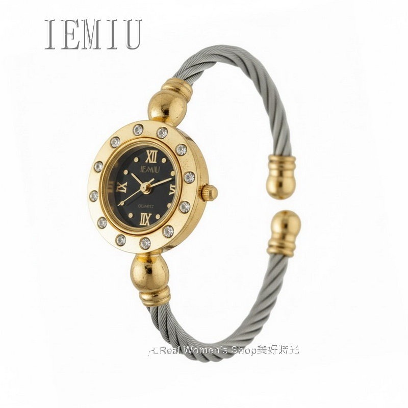 IEMIU 時尚經典優雅 手環錶 羅馬鋼索可調節式手環錶帶 經典日常百搭 淑女錶-規格圖8
