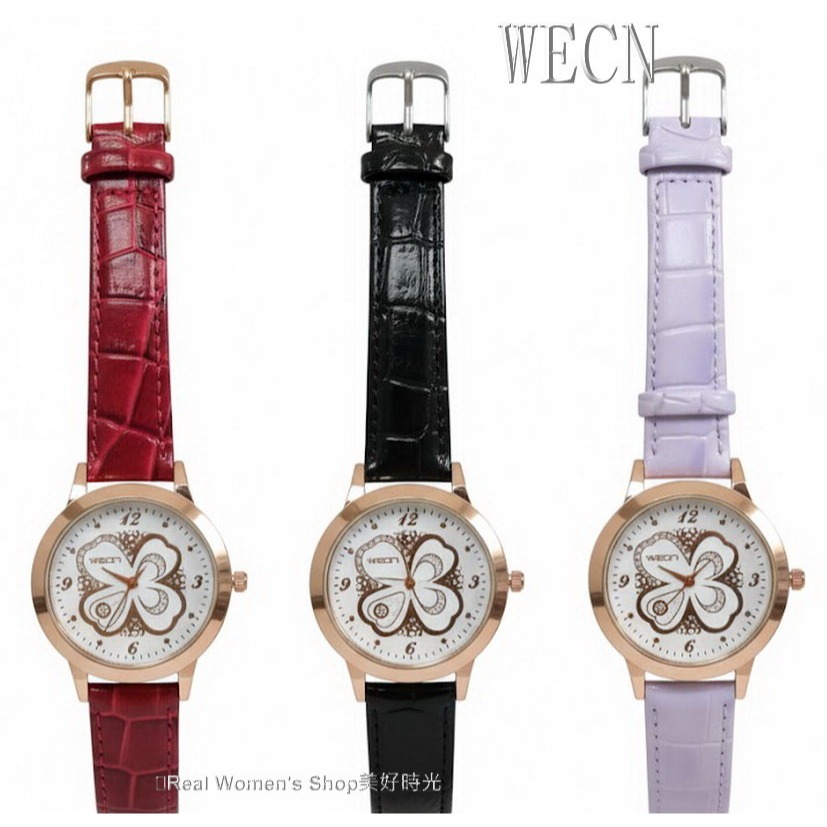 WECN 夢幻四葉草-希望、信心、愛情和幸運 玫瑰金框 時尚名媛 淑女錶(多色可選-細節圖5