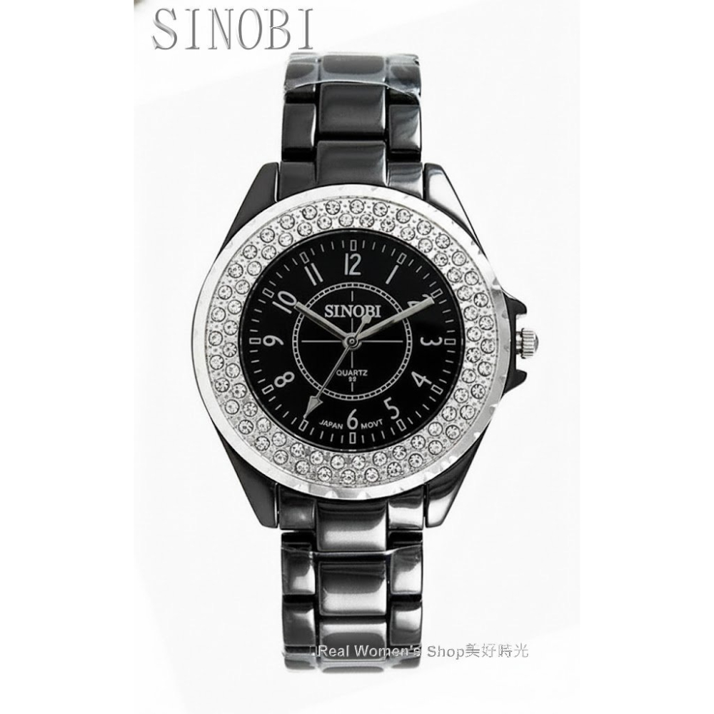 SINOBI 情人鑚對錶類香奈爾J12款 陶瓷錶 男錶 女錶 對錶(單隻)-細節圖5