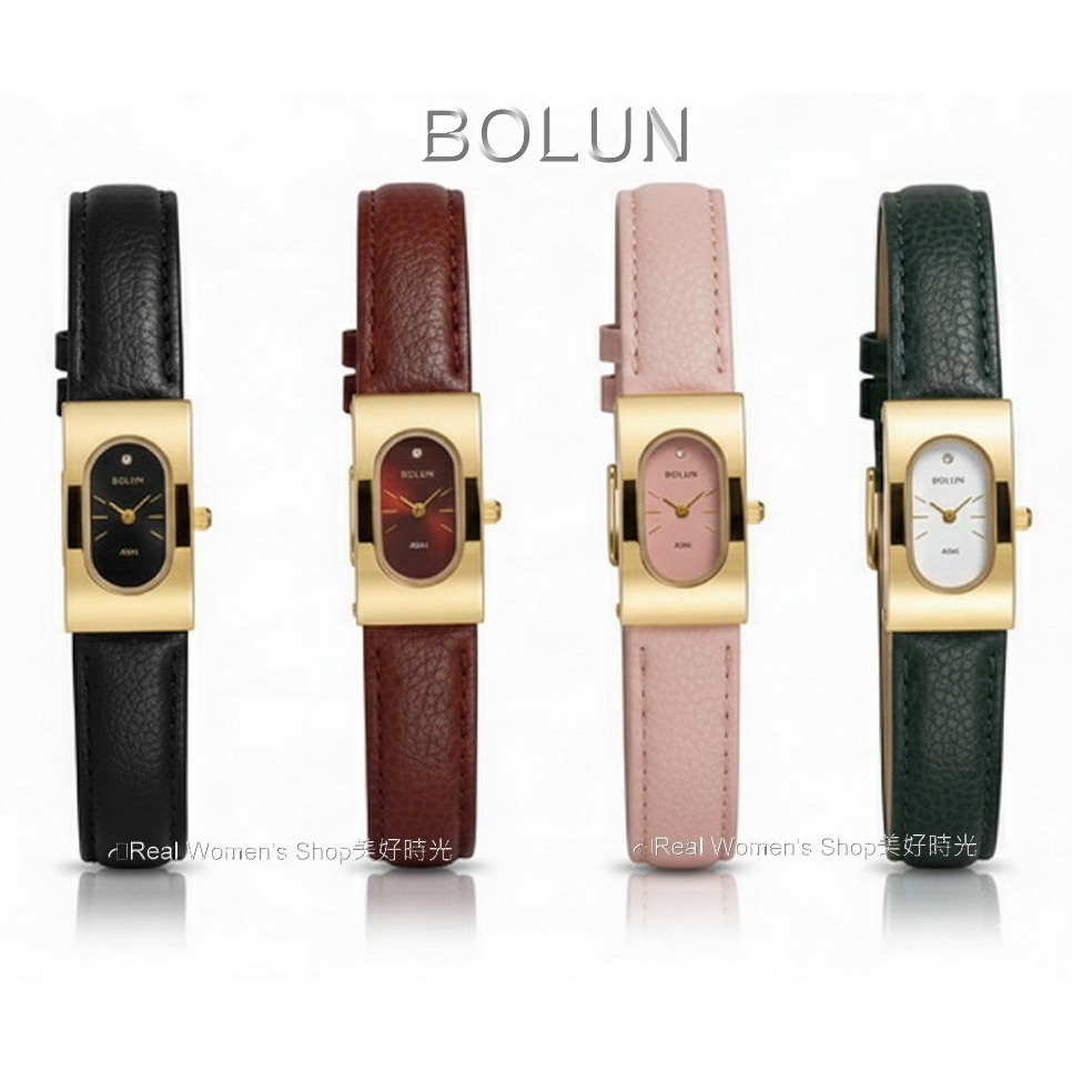 人氣爆款！BOLUN 金邊雅致麗人錶 長方形高雅簡約面盤 氣質爆棚超百搭款 全色可選 名媛淑女錶-細節圖2