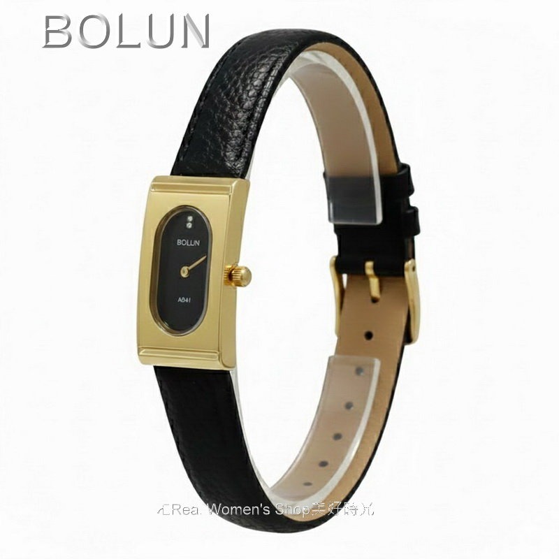 人氣爆款！BOLUN 金邊雅致麗人錶 長方形高雅簡約面盤 氣質爆棚超百搭款 全色可選 名媛淑女錶-細節圖7