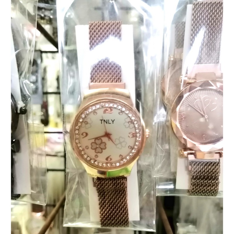 TNLY 花漾幸運 晶鑽玫瑰金甜心腕錶 網狀編織鏈帶｜百搭女錶首選 氣質直接開滿 名媛淑女錶-細節圖7