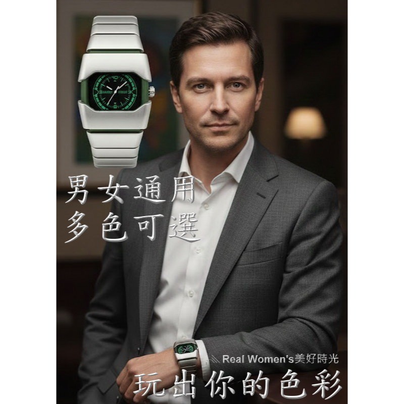 熱賣爆款 時尚玩家方殼錶 戰術機能風｜男女通用 中性錶  潮流錶盤 多色可選 玩出你的色彩 男錶 女錶 情侶對錶-細節圖6