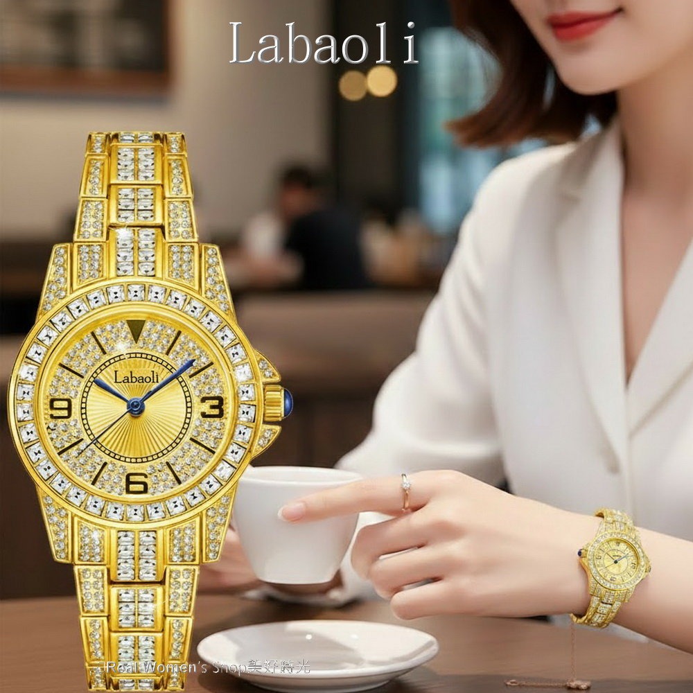 奧地利精品 Labaoli 娜寶麗 晶鑽閃耀名媛女錶 舉手投足都顯貴 時尚百搭首選-細節圖3