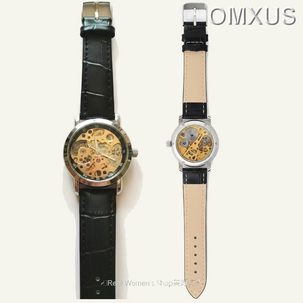 OMAX 復古金芯全鏤空手上鍊 機械錶 收藏款 輕巧 不需電池更環保 時尚百搭 男女通用-細節圖8