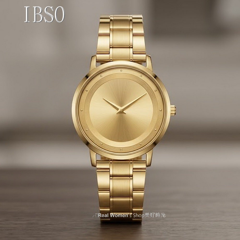 IBSO 簡約雅致中性錶 商務休閒時尚百搭 金/白 雙色可選 不銹鋼帶 男女通用  男錶 女錶 情侶對錶 送禮自用首選-細節圖8