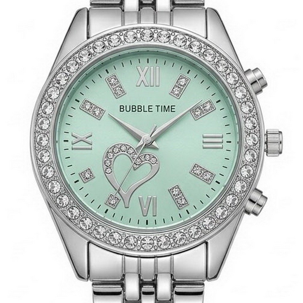BUBBLE TIME 甜心晶鑽錶 氣質女錶 玫瑰金&銀 多種顏色 時尚百搭 優雅日常 送禮自用都超美-細節圖10