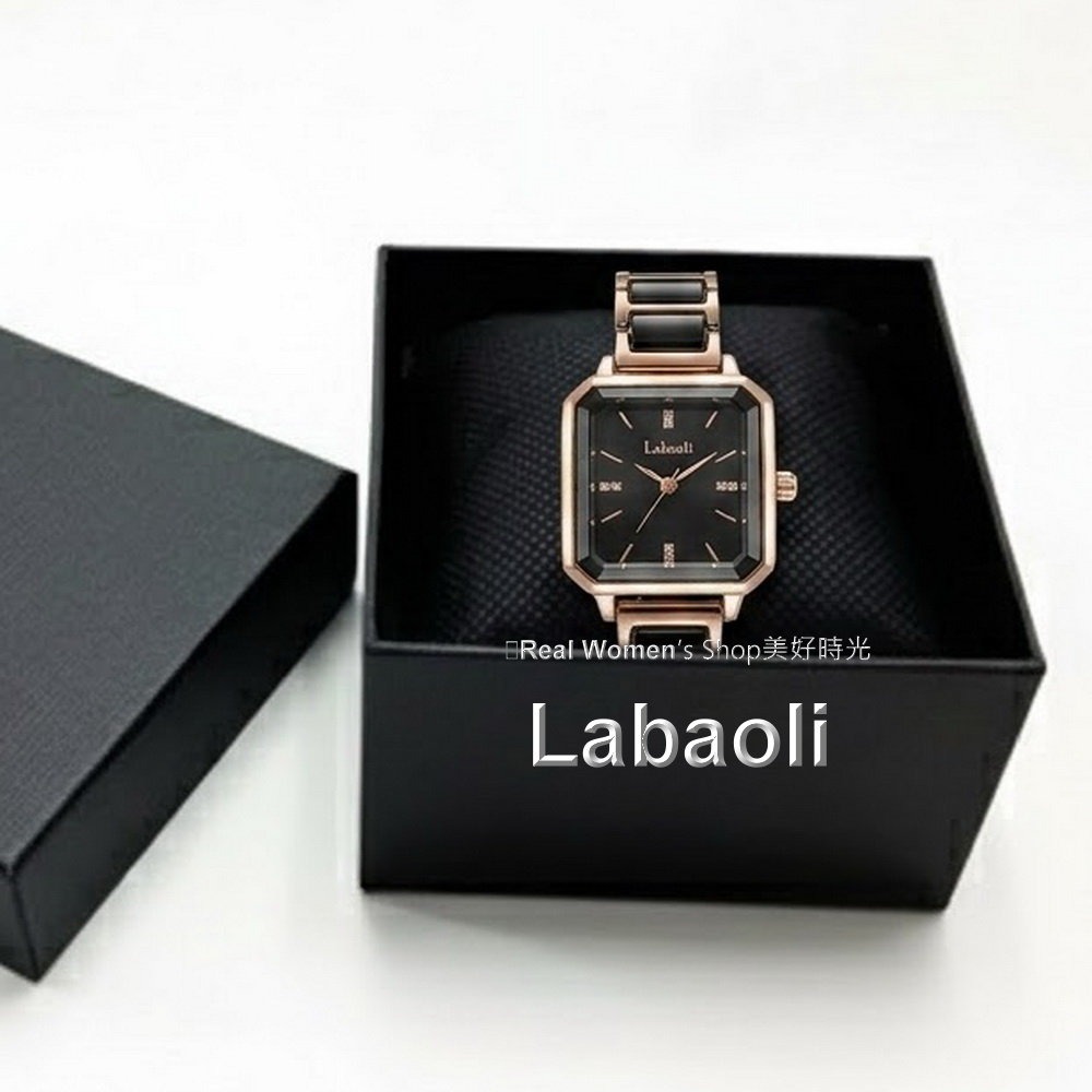 奧地利精品 Labaoli娜寶麗 晶鑽錶 陶瓷錶 高雅氣質 方形名媛淑女錶 (二色可選)-細節圖11