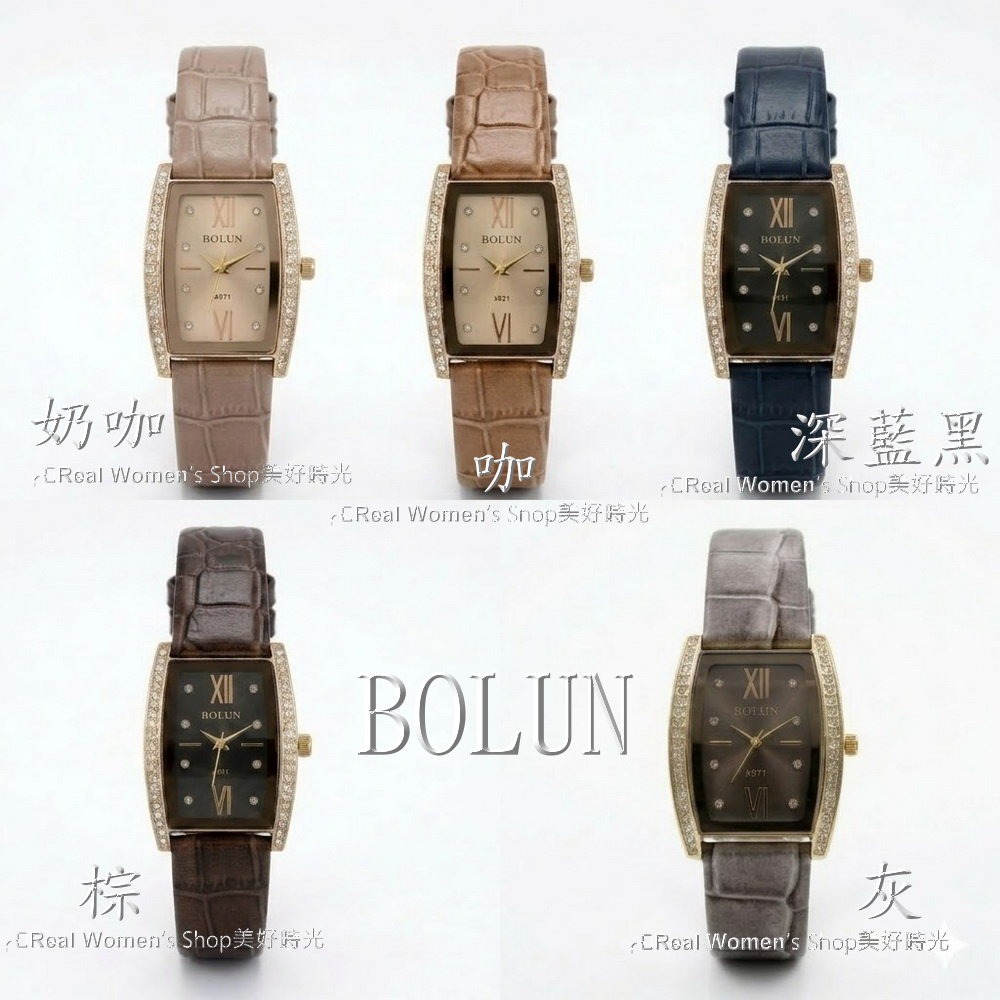 BOLUN 大酒桶錶面 晶鑽淑媛女錶 多色可選 時尚百搭 耐看高雅 氣質女神必備-細節圖6
