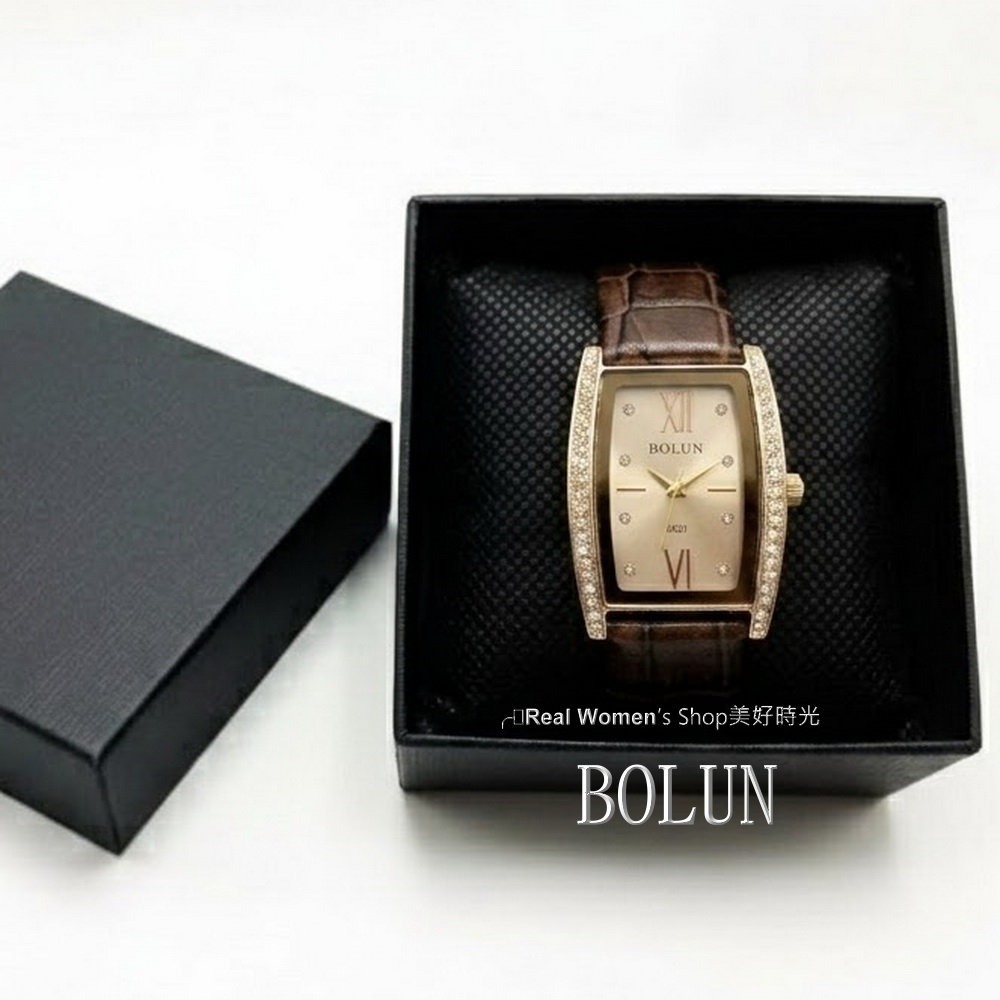 BOLUN 大酒桶錶面 晶鑽淑媛女錶 多色可選 時尚百搭 耐看高雅 氣質女神必備-細節圖10