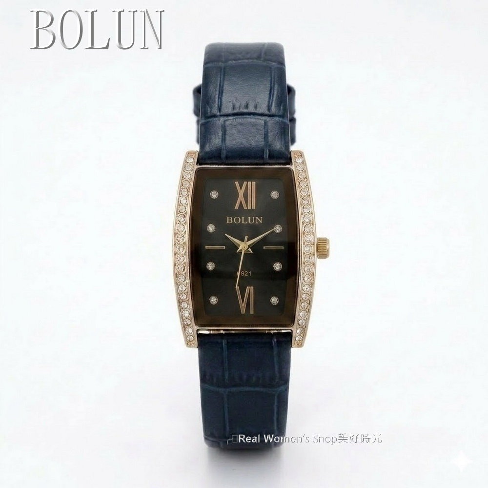 BOLUN 大酒桶錶面 晶鑽淑媛女錶 多色可選 時尚百搭 耐看高雅 氣質女神必備-規格圖11
