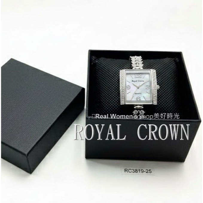 ROYAL CROWN 珍珠母貝面盤 晶鑽氣質女錶 閃耀時刻 優雅相伴 時尚百搭 送禮自用都超仙-細節圖8