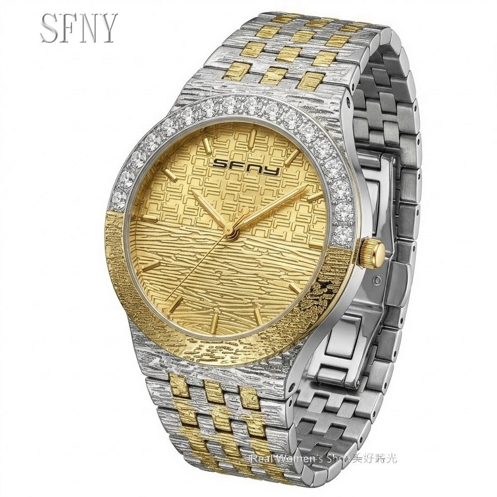 SFNY 腕間珠寶 雙色金銀  個性時尚 優雅獨特不撞款 名媛女錶 日常百搭 送禮自用都超美-細節圖4