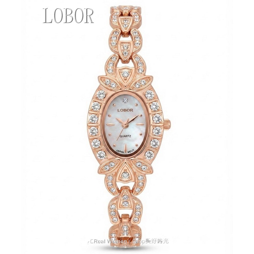 LOBOR 優雅時尚 玫瑰金 晶鑽錶 日本機芯  名媛女錶  日常百搭 送禮自用都超美-細節圖7