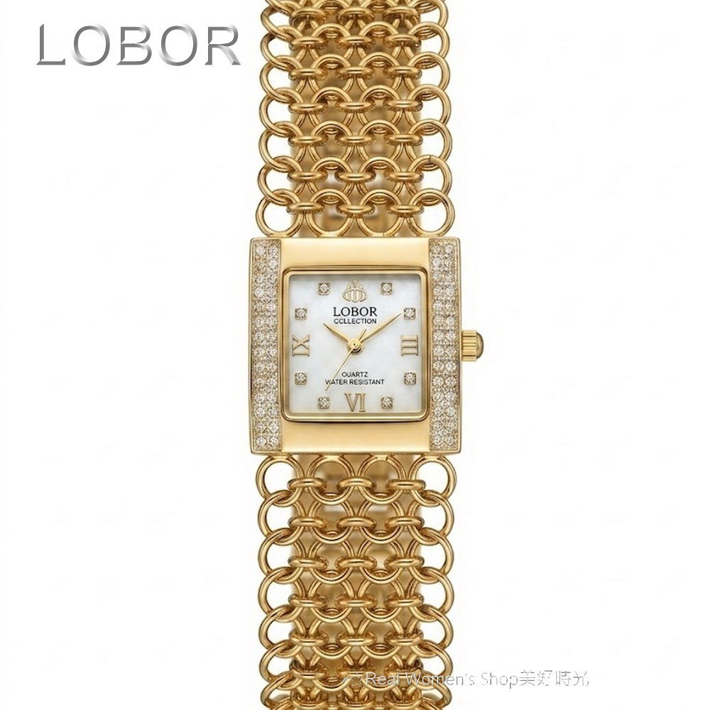LOBOR 優雅時尚 玫瑰金 晶鑽手鍊錶 日本機芯 名媛女錶 日常百搭 送禮自用都超美-細節圖7