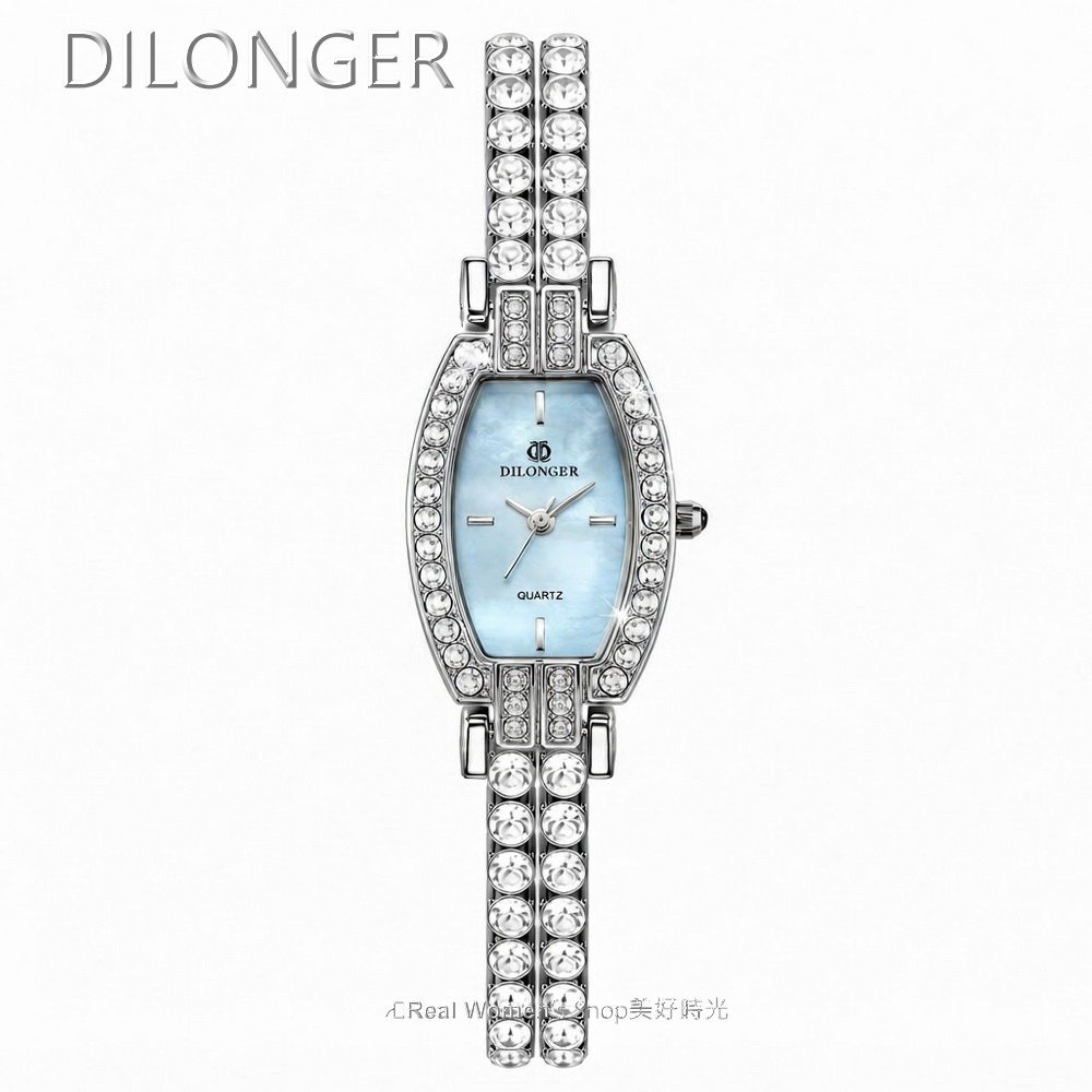 DILONGER 優雅日常 晶鑽手鍊名媛女錶 珍珠母貝面盤 時尚百搭 送禮自用都超仙-規格圖10