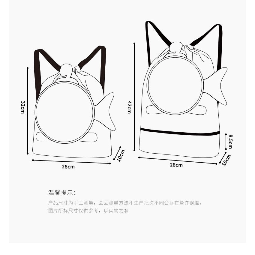 {Arbea}兒童雙肩包可愛卡通衣物收納包加厚牛津布防潑水隔層乾濕分離【B07】-細節圖7