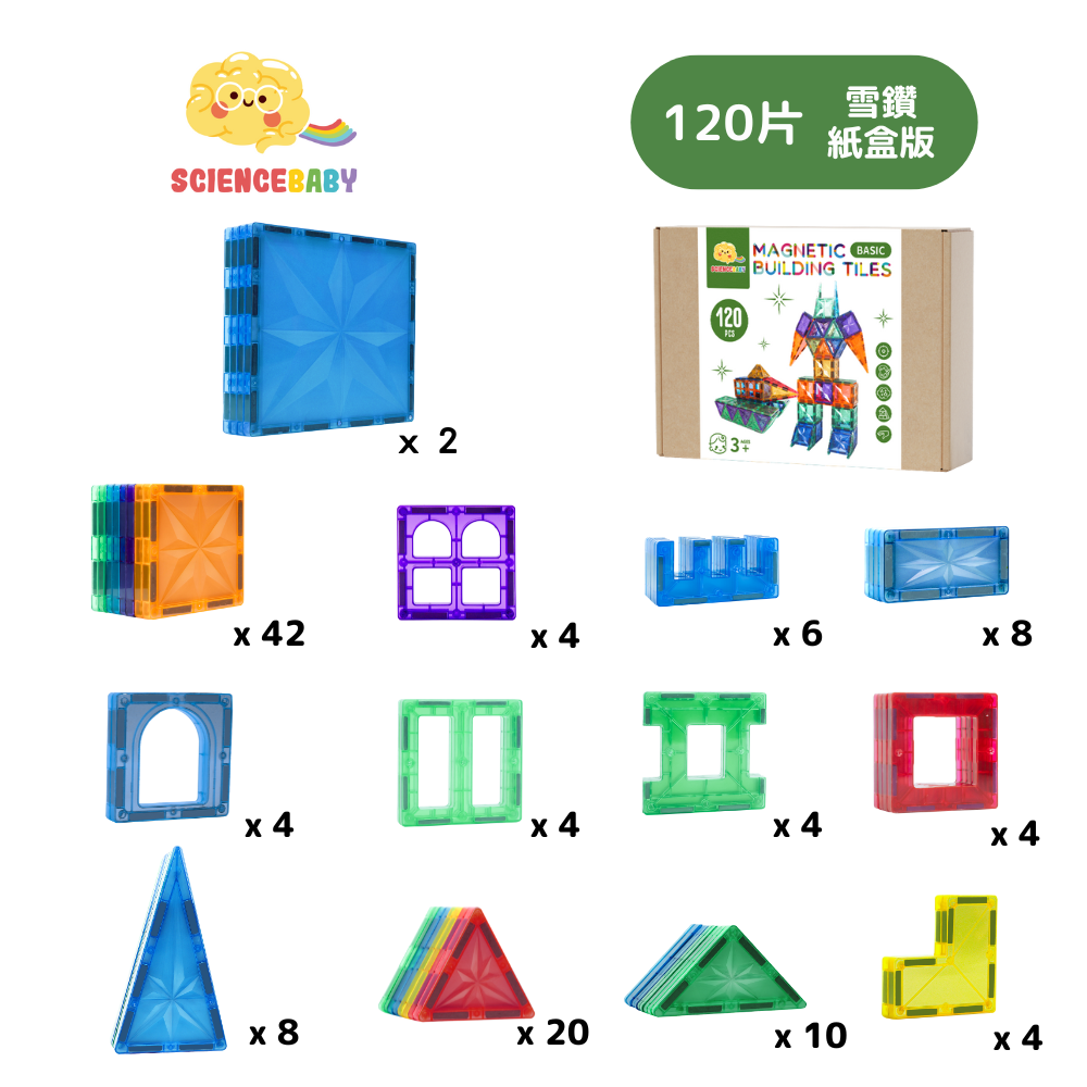 (紙盒)雪鑽收納盒版120 PCS