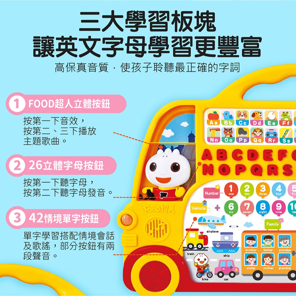 🌟《FOOD超人-ABC學習巴士》🌟【風車圖書】-細節圖4