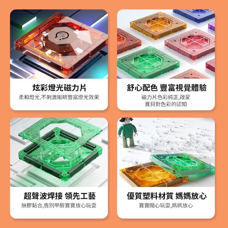 🌻歐嬰樂🌻🌟《彩色磁力片積木》🌟 邏輯玩具 益智玩具 拼裝積木 磁力片 霧面磁力片-細節圖3