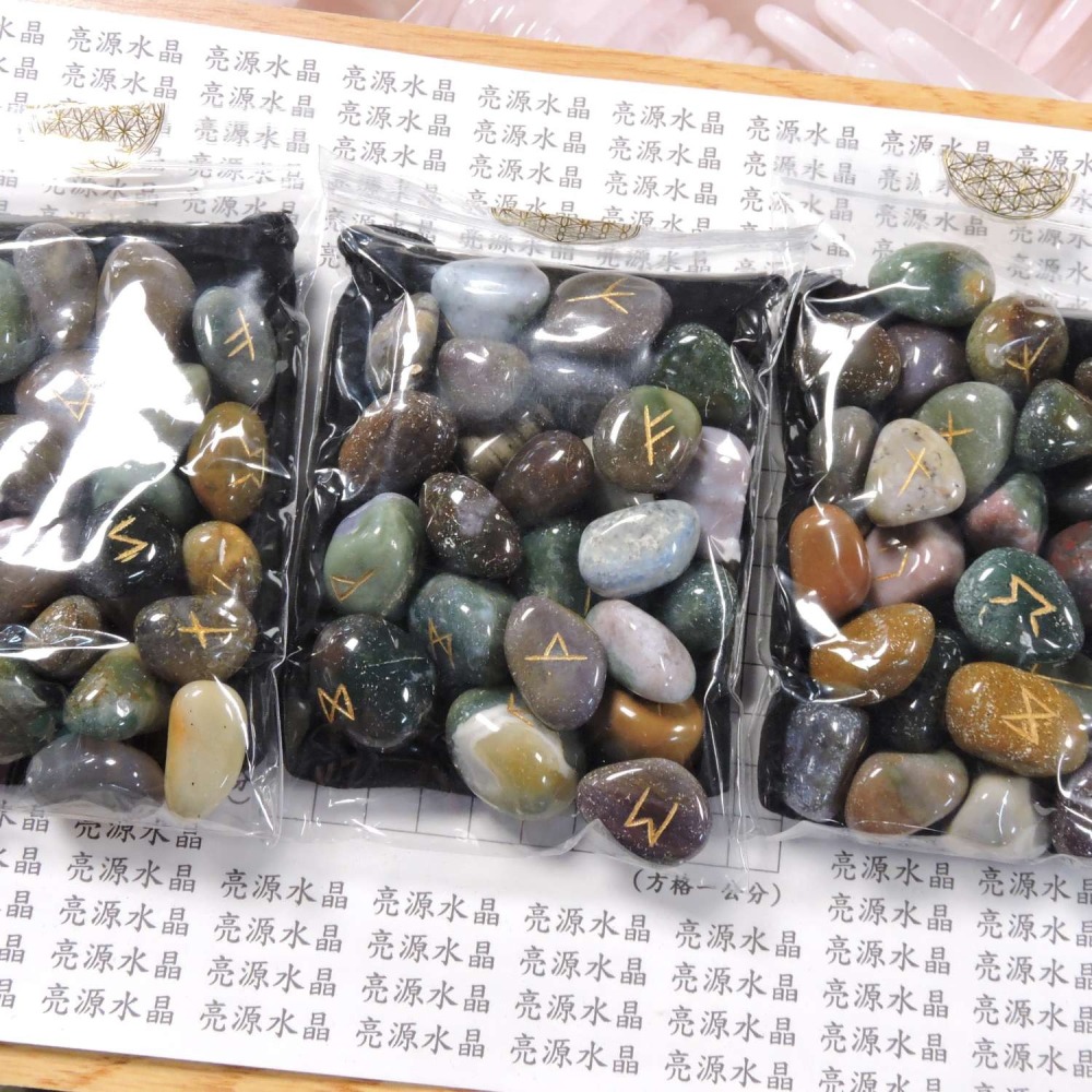 ~盧恩符石~白水晶、印度神石、天使石、彩瑪瑙~-細節圖9