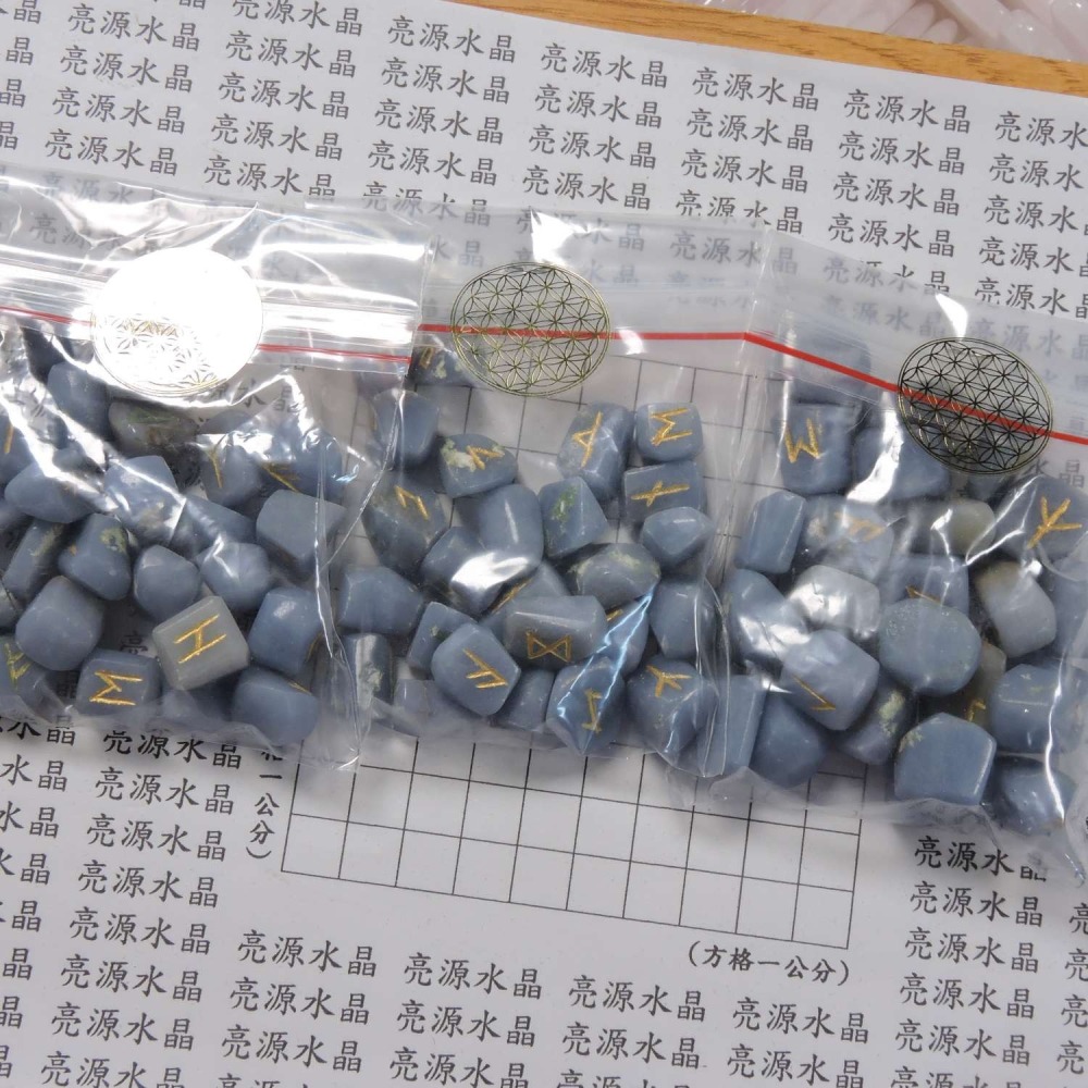 ~盧恩符石~白水晶、印度神石、天使石、彩瑪瑙~-細節圖10