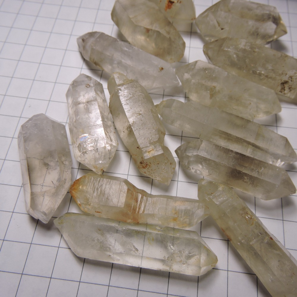 ~0121~煙茶晶雙尖水晶~3-5公分~隨機寄出~一次限購一支~-細節圖2