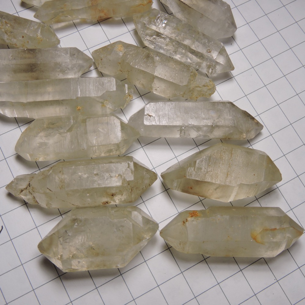 ~0121~煙茶晶雙尖水晶~3-5公分~隨機寄出~一次限購一支~-細節圖3