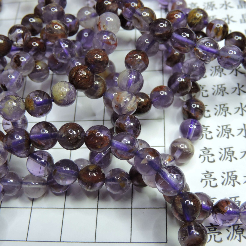 0831~紫幽靈-紫水晶幽靈手珠-8m--細節圖2