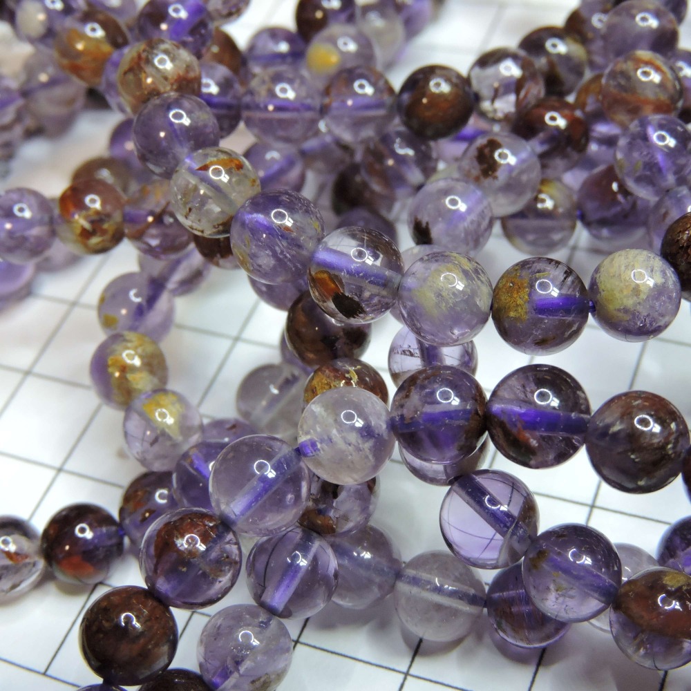 0831~紫幽靈-紫水晶幽靈手珠-8m--細節圖6