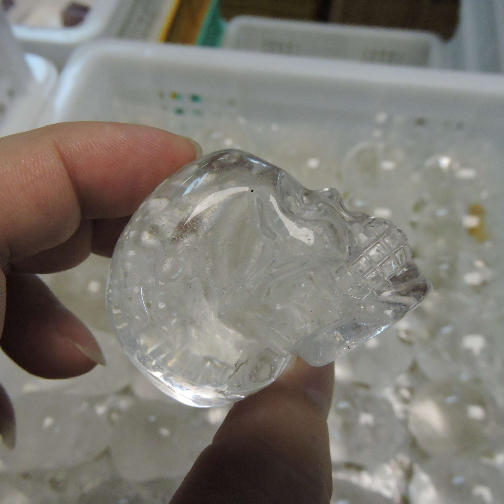 1123~白水晶骷髏頭-細節圖3