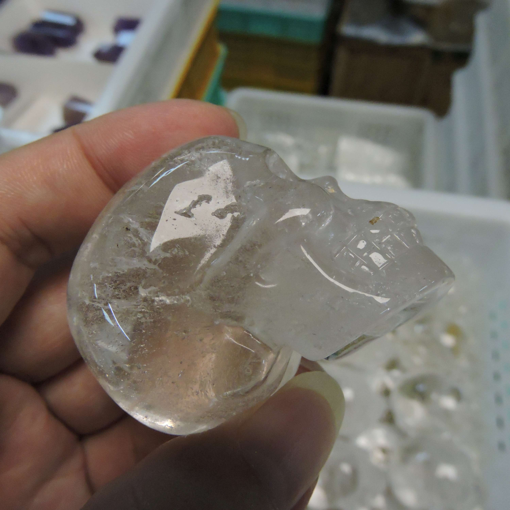 1123~白水晶骷髏頭-細節圖5