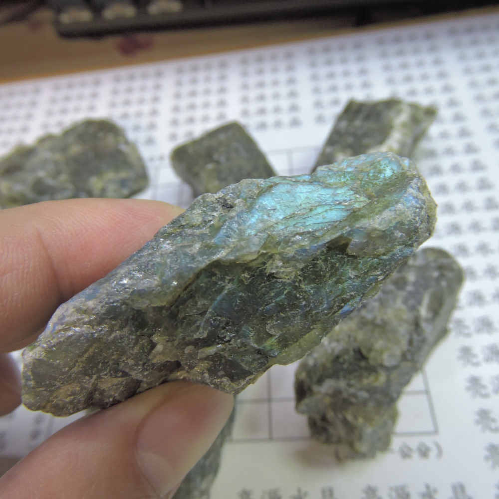 ~拉長石原礦~三個一組~-細節圖6