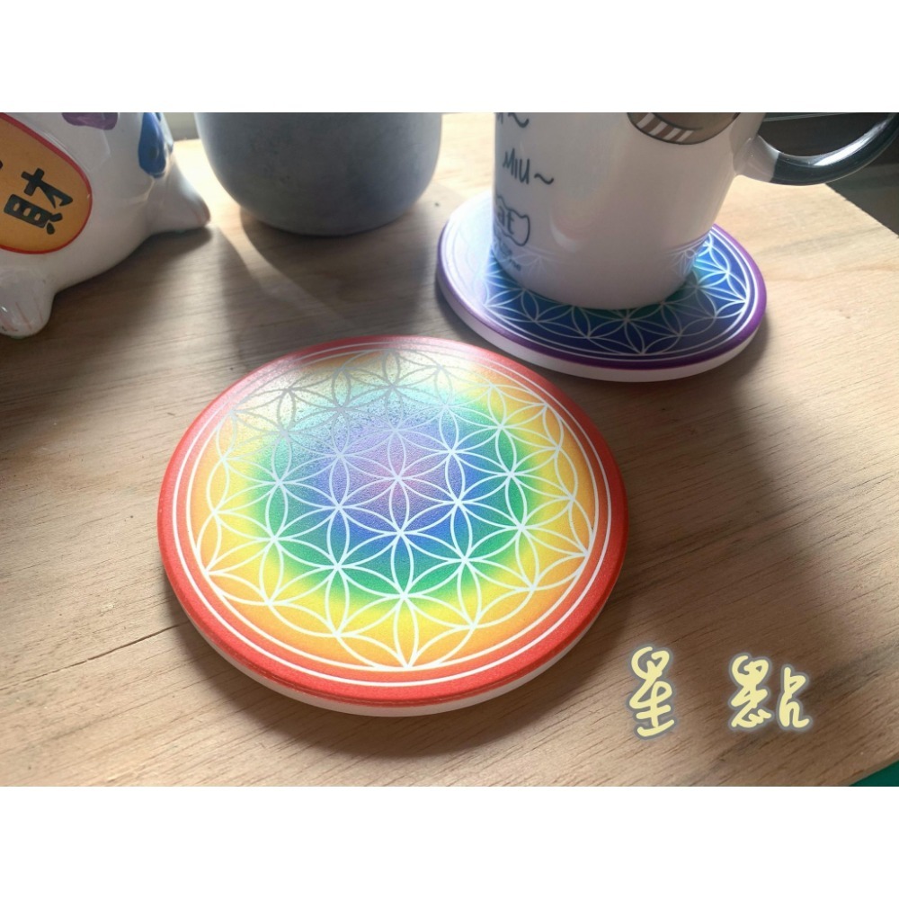 生命之花陶瓷吸水杯墊-細節圖6