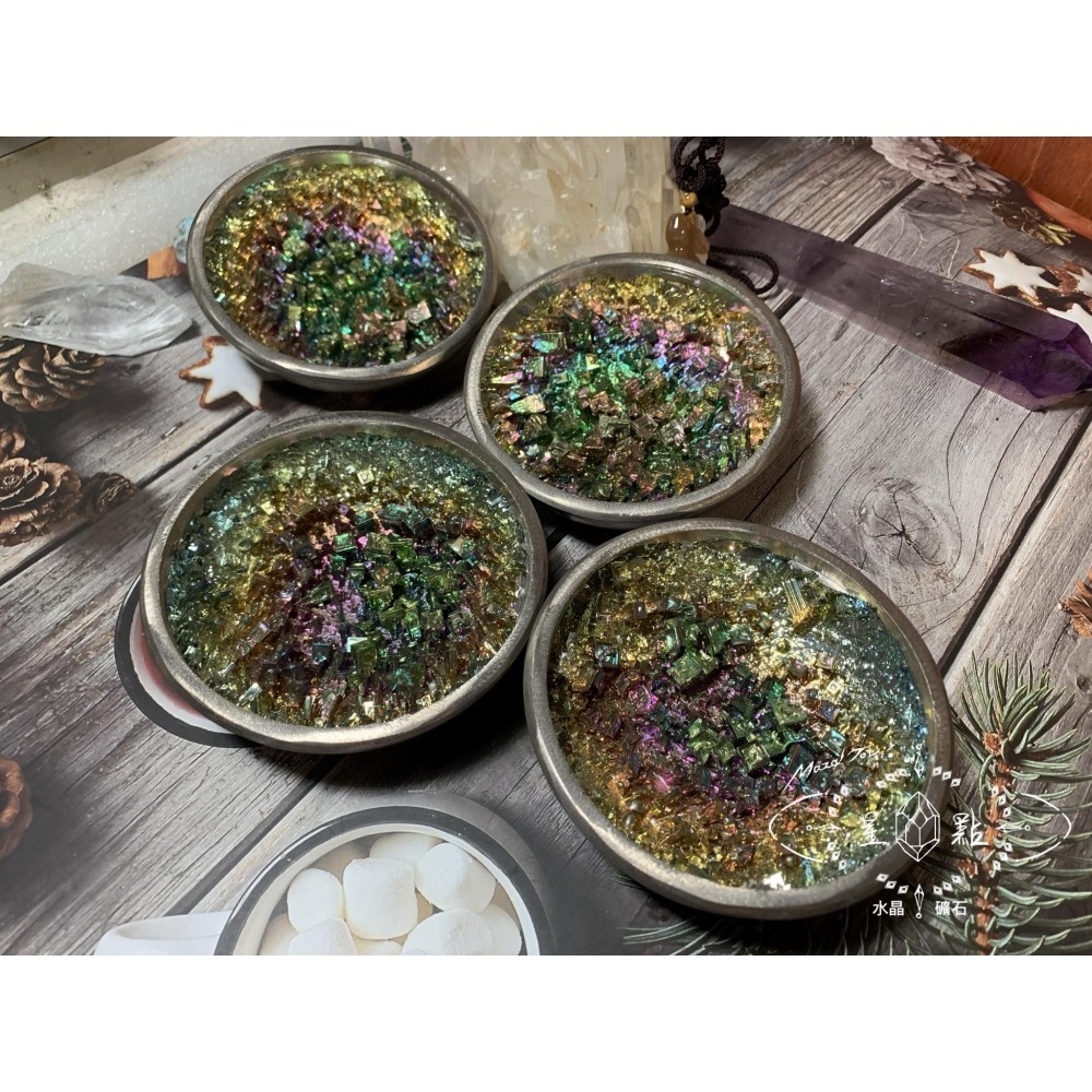 鉍金屬晶體聚寶盆-細節圖2