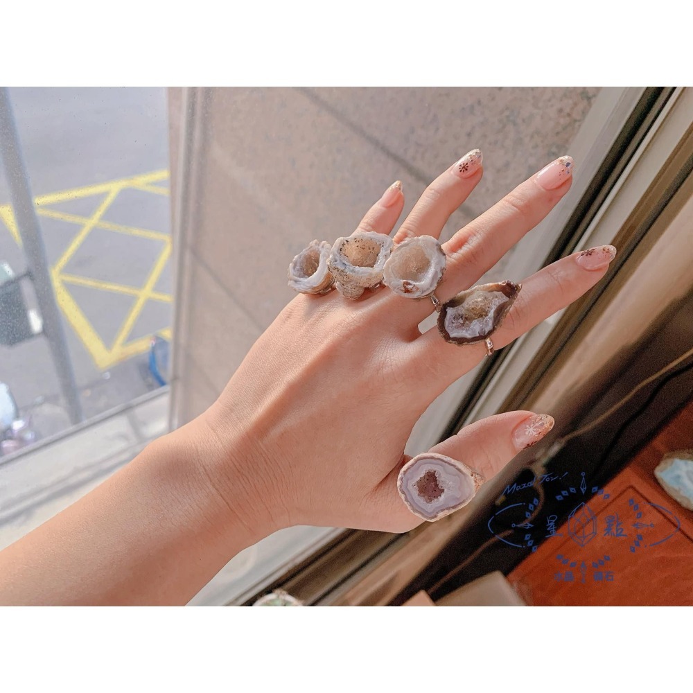 瑪瑙晶洞戒指-細節圖4