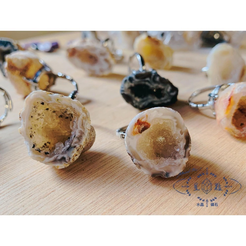 瑪瑙晶洞戒指-細節圖3