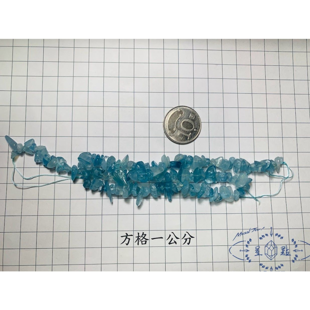 海藍寶隨形條珠-細節圖5
