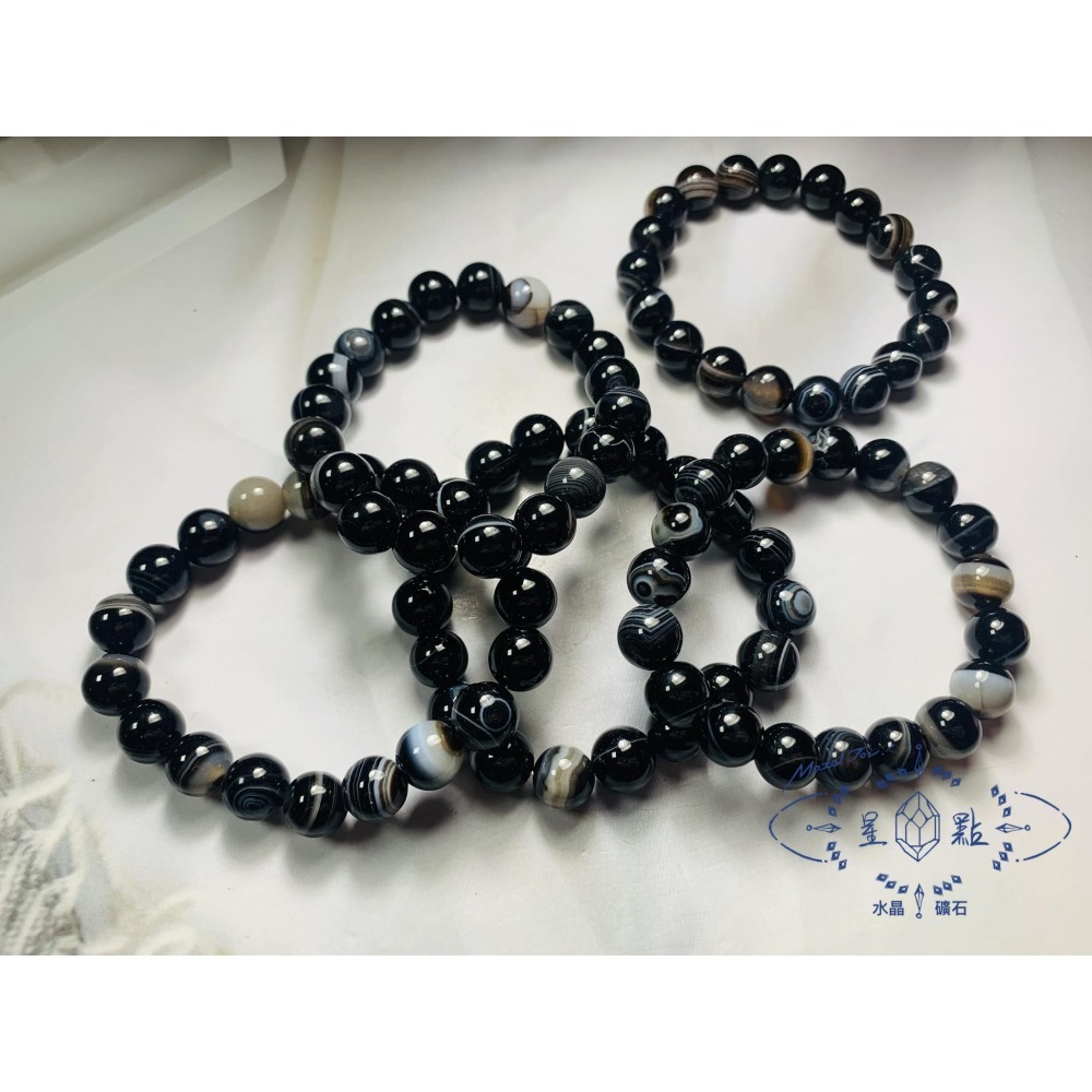 黑瑪瑙手珠-細節圖2