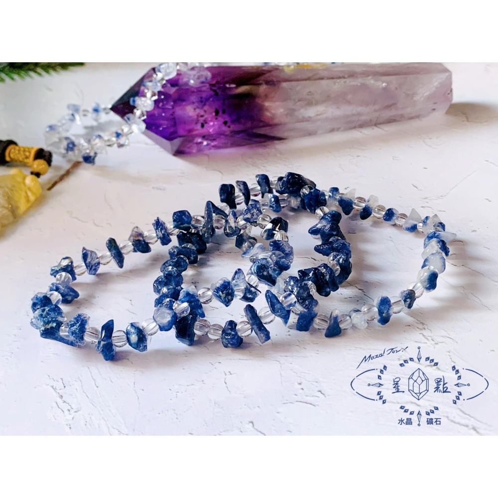 藍線石隨形手珠-細節圖2