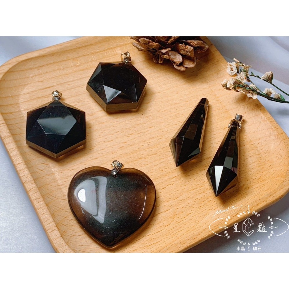 午夜蕾絲黑曜石飾品-細節圖2