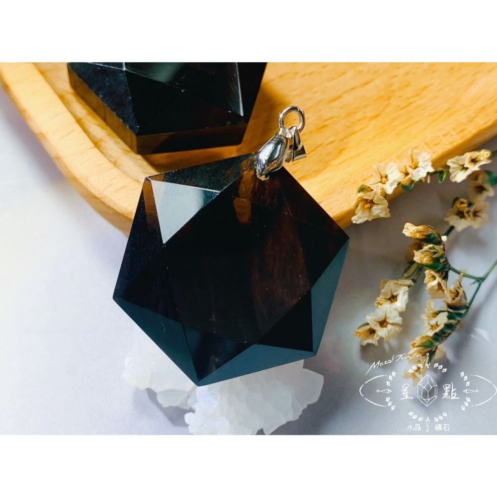 午夜蕾絲黑曜石飾品-細節圖3