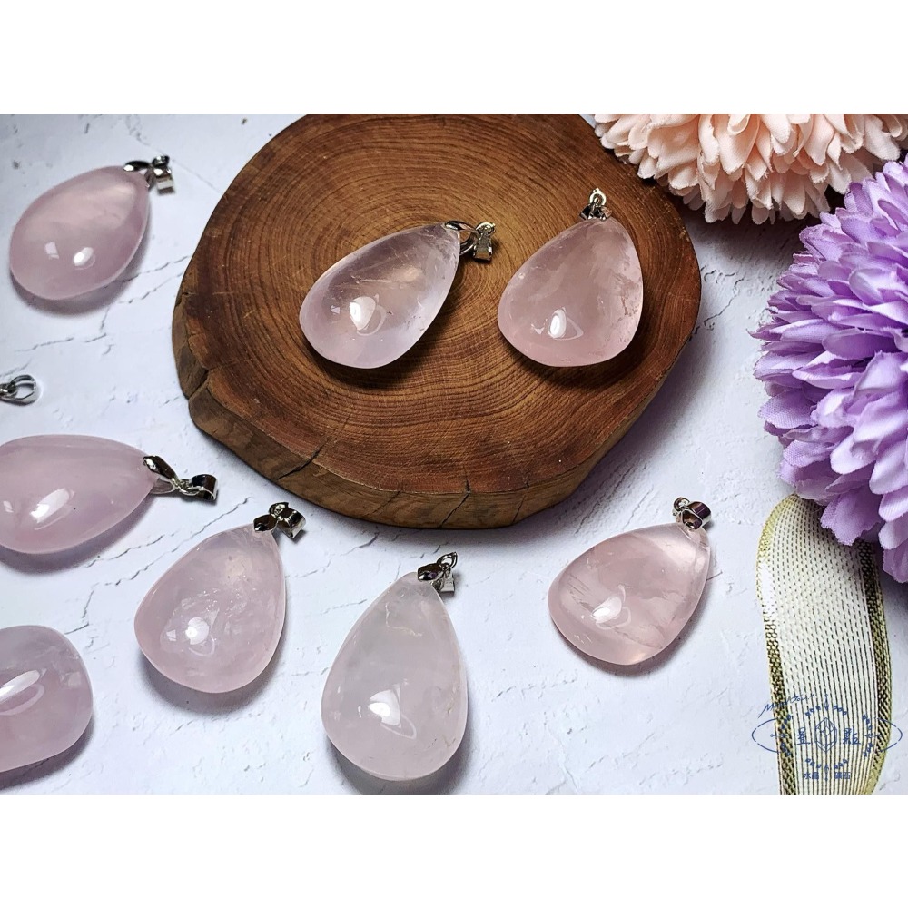 星光粉晶水滴墜-細節圖2