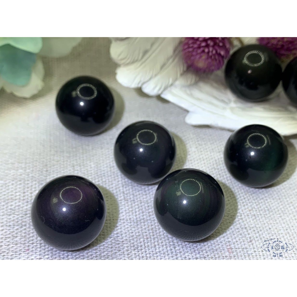 黑曜石小球~彩曜石小球-細節圖2