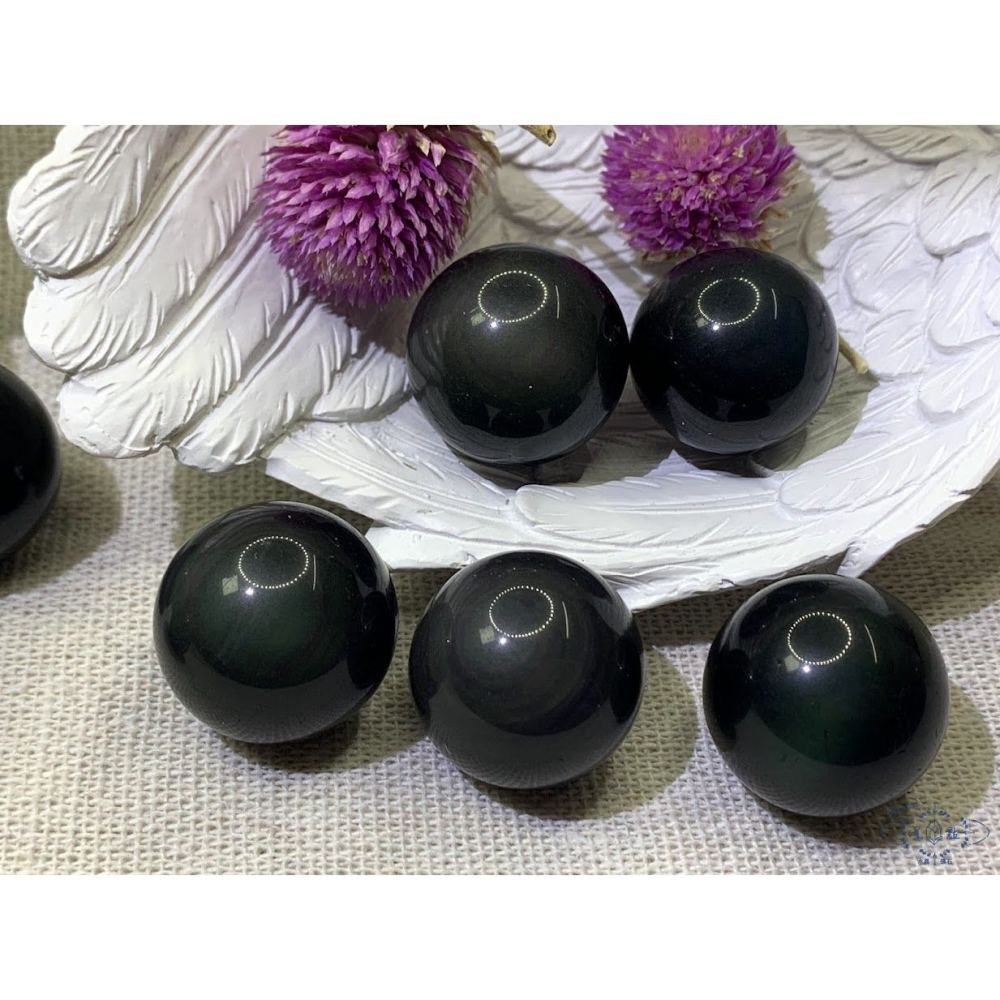 黑曜石小球~彩曜石小球-細節圖4